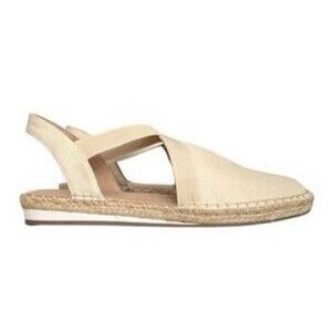 Lucky Brand Rifka Natural‎ Canvas Slingback Espadrille Shoes Flats Size 9